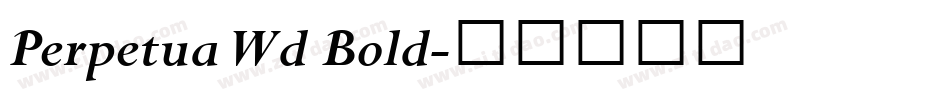 Perpetua Wd Bold字体转换